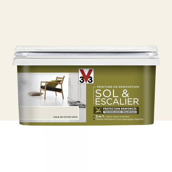 Peinture De Rénovation V33 Sol & Escalier Voile de coton - 2L