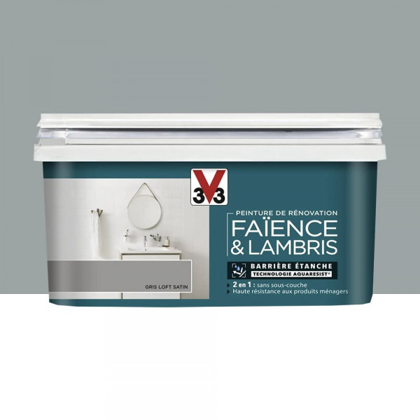 Peinture De Rénovation V33 Faïence & Lambris Gris Loft - 2L