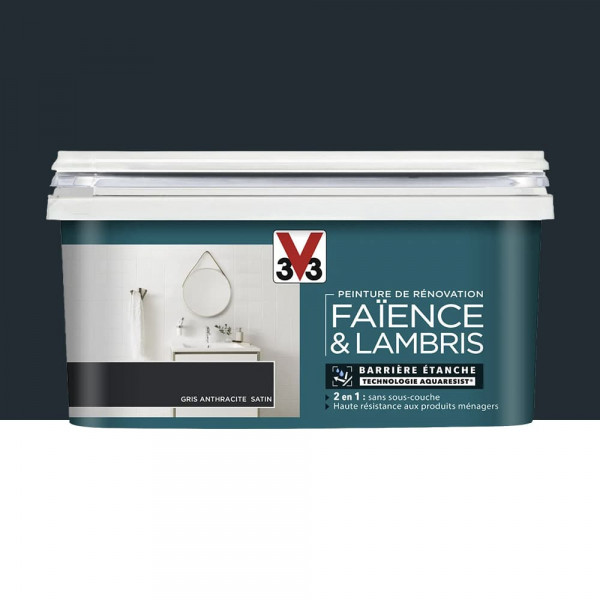 Peinture De Rénovation V33 Faïence & Lambris Gris anthracite - 2L