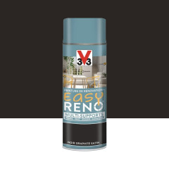 Peinture Multi-Supports Aérosol V33 Easy Réno Noir graphite - 400ml