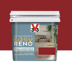 Peinture Multi-Supports V33 Easy Réno Rouge persan - 0,75L