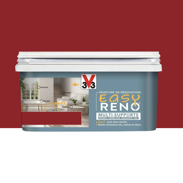 Peinture Multi-Supports V33 Easy Réno Rouge persan - 2L