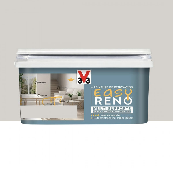 Peinture Multi-Supports V33 Easy Réno Gris Porcelaine - 2L