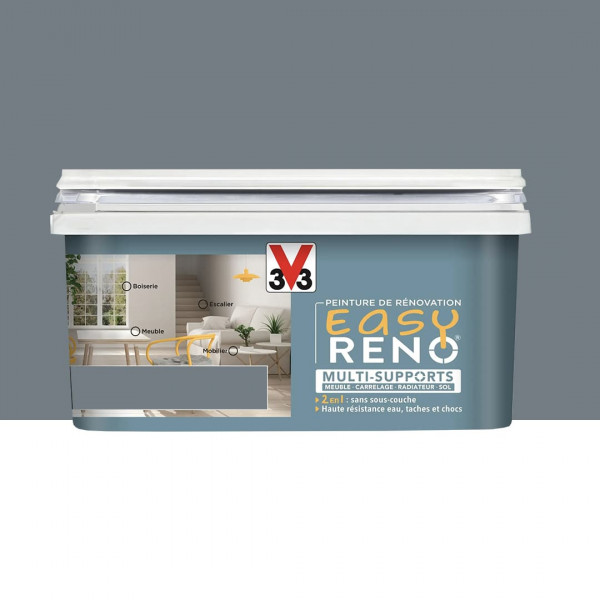Peinture Multi-Supports V33 Easy Réno Gris galet - 2L
