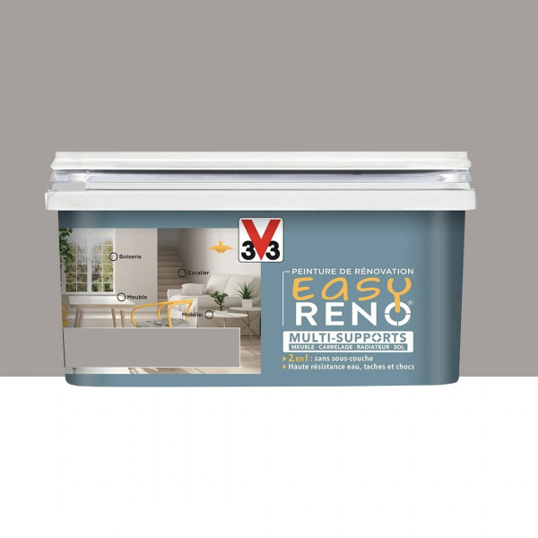 Peinture Multi-Supports V33 Easy Réno Gris lune - 2L