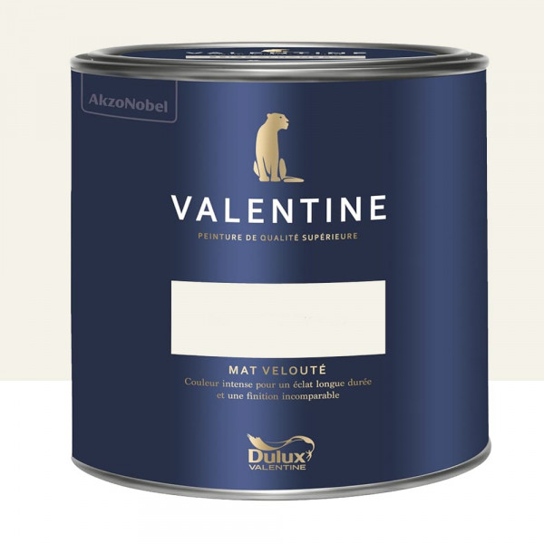 Peinture Valentine Murs et boiseries DULUX VALENTINE Blanc Taj Mahal - 2L