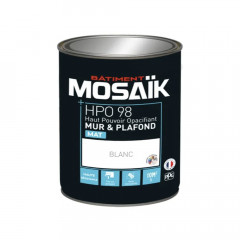 Peinture Murs & Plafonds MOSAÏK HPO 98 Blanc mat - 1L