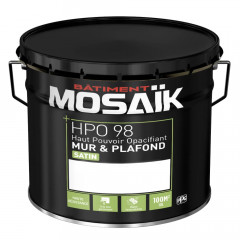 Peinture Murs & Plafonds MOSAÏK HPO 98 Blanc satin 10L