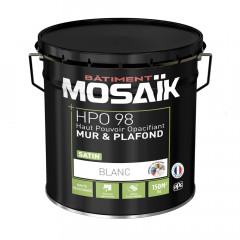 Peinture Murs & Plafonds MOSAÏK HPO 98 Blanc satin 15L