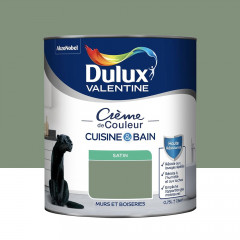 Peinture Cuisine & Bain DULUX VALENTINE Crème de Couleur Vert ginkgo - 0,75L