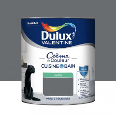 Peinture Cuisine & Bain DULUX VALENTINE Crème de Couleur Anthracite - 0,75L