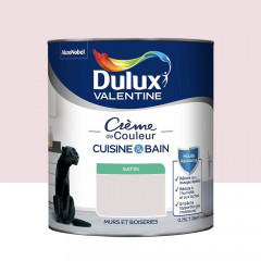 Peinture Cuisine & Bain DULUX VALENTINE Crème de Couleur Rose nude - 0,75L