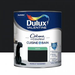 Peinture Cuisine & Bain DULUX VALENTINE Crème de Couleur Noir - 0,75L