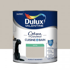 Peinture Cuisine & Bain DULUX VALENTINE Crème de Couleur Grain de sable - 0,75L