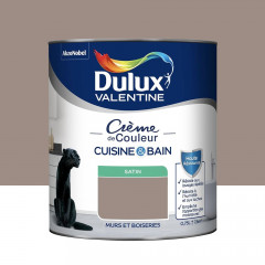Peinture Cuisine & Bain DULUX VALENTINE Crème de Couleur Taupe - 0,75L