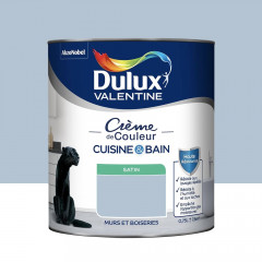 Peinture Cuisine & Bain DULUX VALENTINE Crème de Couleur Bleu horizon - 0,75L