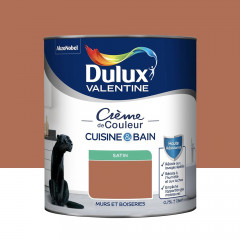 Peinture Cuisine & Bain DULUX VALENTINE Crème de Couleur Terre cuite - 0,75L