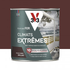 Peinture Fer V33 Climats Extrêmes Brillant Rouge ombré - 0,5L