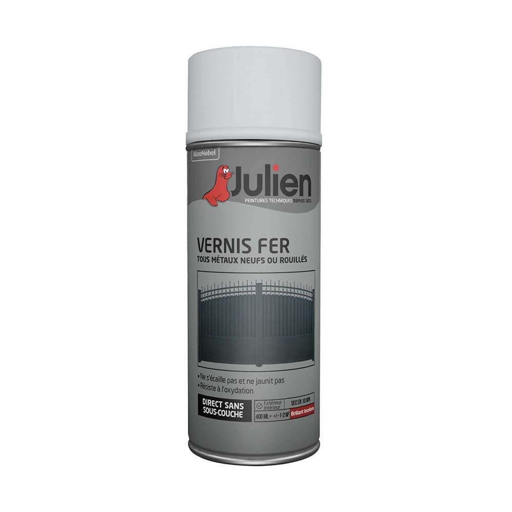 Aérosol JULIEN Vernis Fer Incolore Brillant