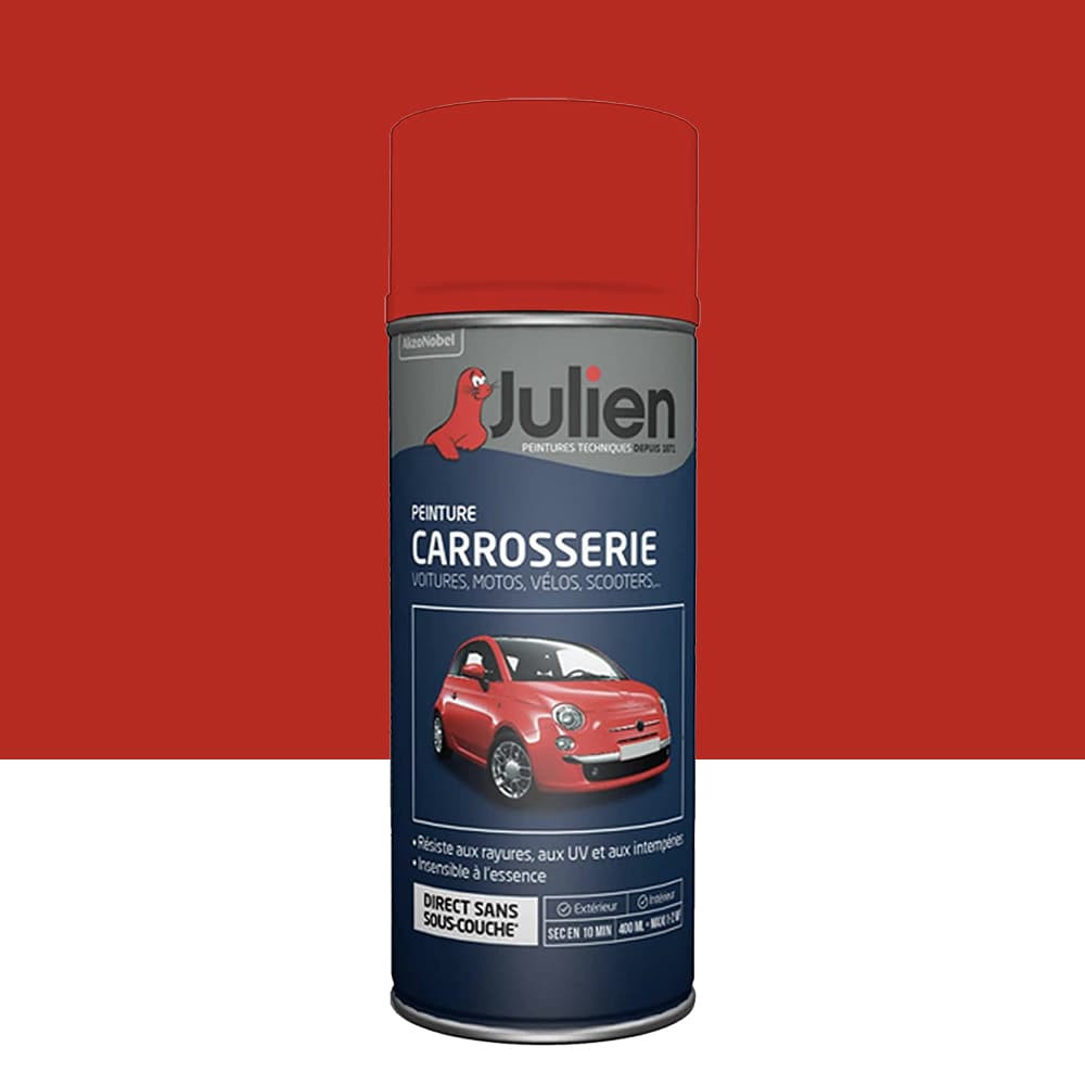 Bombe de peinture JULIEN Carrosserie Rouge Brillant (37114) - 400ml