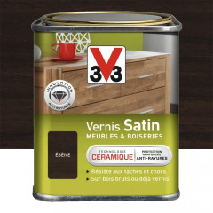 Vernis V33 Meubles et Boiseries Satin Ébène - 0,25L