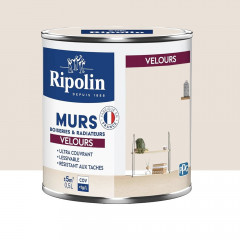 Peinture Murs, Boiseries, Radiateurs RIPOLIN Velours Rose germaudrée - 0,5L