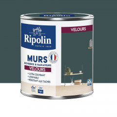 Peinture Murs, Boiseries, Radiateurs RIPOLIN Velours Vert armerie - 0,5L
