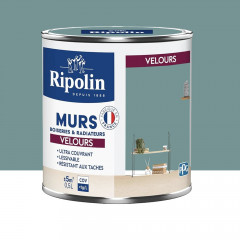 Peinture Murs, Boiseries, Radiateurs RIPOLIN Velours Bleu impérial - 0,5L