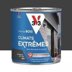 Peinture bois V33 Climats Extrêmes Mat Anthracite - 0,5L