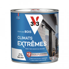 Peinture bois V33 Climats Extrêmes Brillant Blanc - 05L