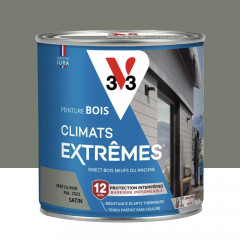 Peinture bois V33 Climats Extrêmes Satin Vert Olivier - 0,5L