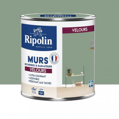Peinture Murs, Boiseries, Radiateurs RIPOLIN Velours Vert simsun - 0,5L