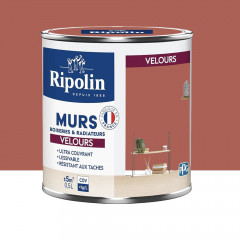Peinture Murs, Boiseries, Radiateurs RIPOLIN Velours Rouge chianti - 0,5L
