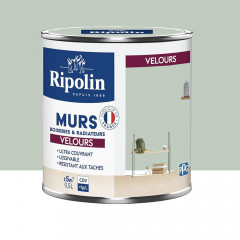 Peinture Murs, Boiseries, Radiateurs RIPOLIN Velours Vert palatino - 0,5L