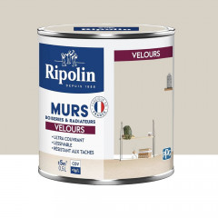 Peinture Murs, Boiseries, Radiateurs RIPOLIN Velours Beige glaise - 0,5L