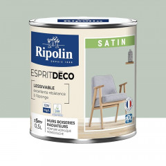 Peinture acrylique RIPOLIN Esprit Déco Satin Vert palatino - 0,5L