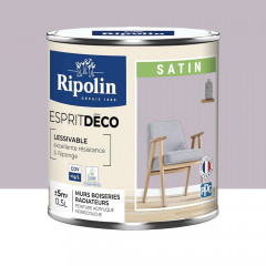 Peinture acrylique RIPOLIN Esprit Déco Satin Mauve Carex - 0,5L