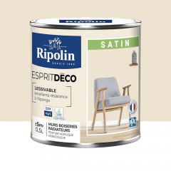 Peinture acrylique RIPOLIN Esprit Déco Satin Beige agate - 0,5L