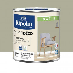 Peinture acrylique RIPOLIN Esprit Déco Satin Vert gaspesie - 0,5L