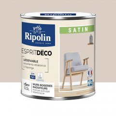 Peinture acrylique RIPOLIN Esprit Déco Satin Café au lait - 0,5L