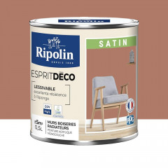 Peinture acrylique RIPOLIN Esprit Déco Satin Ocre nubie - 0,5L