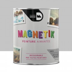 Peinture aimantée MAISON DECO Magnétik Gris - 0,5L