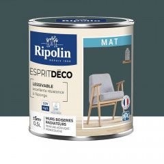 Peinture acrylique RIPOLIN Esprit Déco Mat Vert armerie - 0,5L
