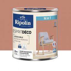 Peinture acrylique RIPOLIN Esprit Déco Mat Ocre nubie - 0,5L