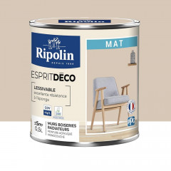 Peinture acrylique RIPOLIN Esprit Déco Mat Lin - 0,5L