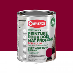 Peinture Bois Owatrol Mat Profond Rouge Basque - 1L