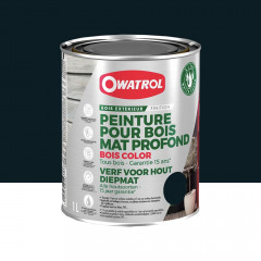 Peinture Bois Owatrol Mat Profond Anthracite - 1L