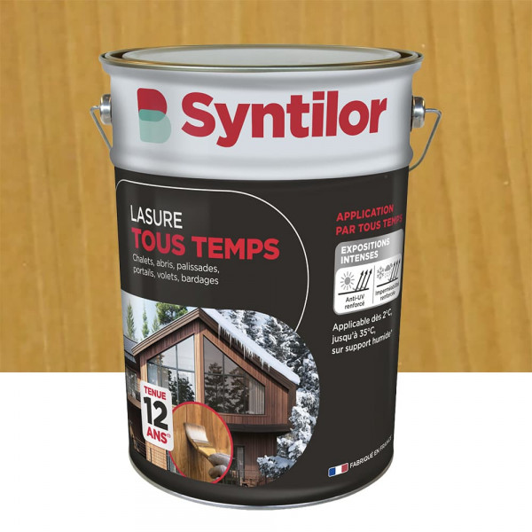 Lasure Tous Temps 12ans SYNTILOR Chêne clair - 5L