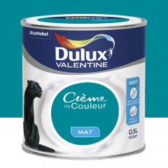 Peinture acrylique mat DULUX VALENTINE Crème de couleur Acapulco - 0,5L