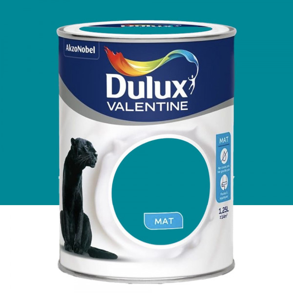 Peinture acrylique mat DULUX VALENTINE Crème de couleur Acapulco - 1,25L